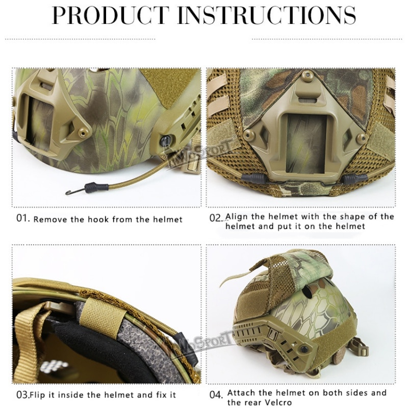 Tactical Helmet Cover Airsoft Gear - Image 6